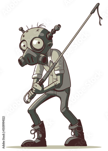 A precise Zombie Fencer with a rusted rapier,