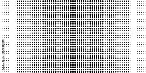 Grunge halftone gradient background. Faded grit noise texture. White and black sand wallpaper. Retro pixelated backdrop. Anime or manga style comic overlay. Vector graphic design textured template