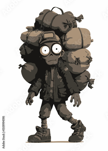 A prepared Zombie Prepper with a bunker full of rotting supplies,