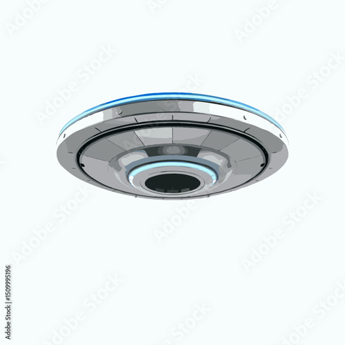 UFO alien spaceship isolated on white background