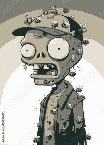 Zombie Beekeeper - A decayed zombie covered in undead bees.