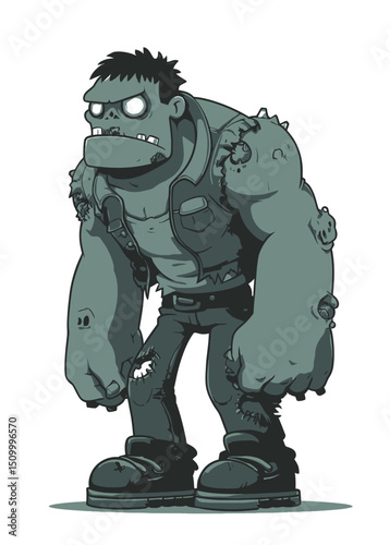 Zombie Bouncer - A hulking zombie guarding a nightclub of the dead.