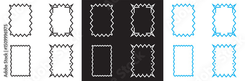 Stamp coastal frames. Vintage squiggle borders. Hand drawn frame for menu, wedding invitation, coastal party frame design.Design for websites, mobile interfaces, presentations, banner, poster  etc. 