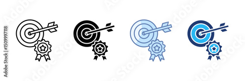 Achievements Icon Set Multiple Style Collection