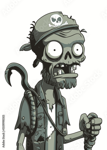 Zombie Pirate - A rotting zombie pirate with a rusty hook.