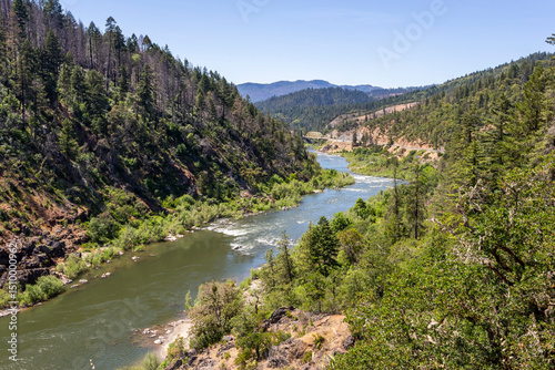 Rogue River in the Central Oregon, view from above in Hellgate Canyon area