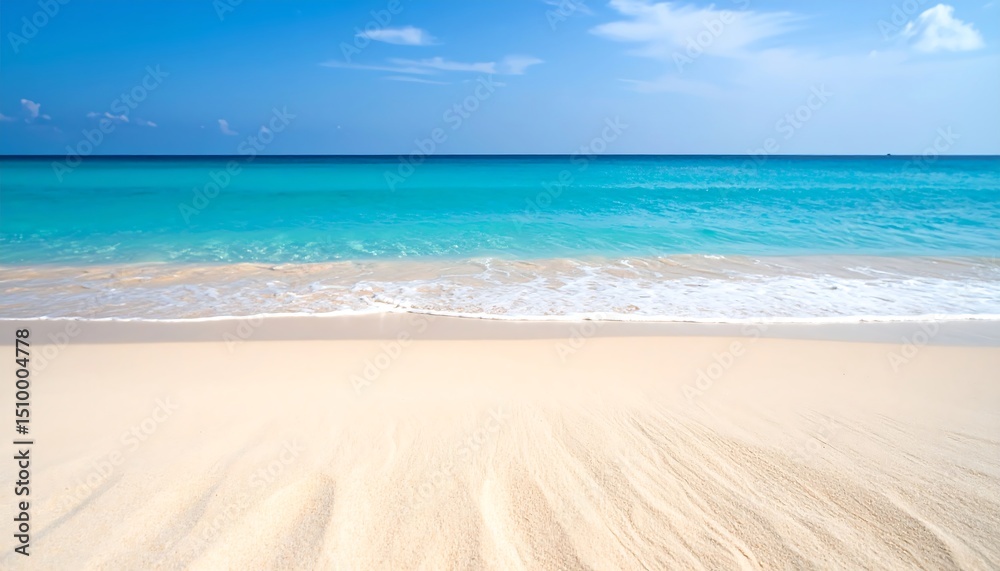 Fototapeta premium Tropical beach scene, calm waves