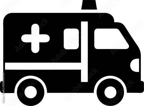 ambulance silhouette icon