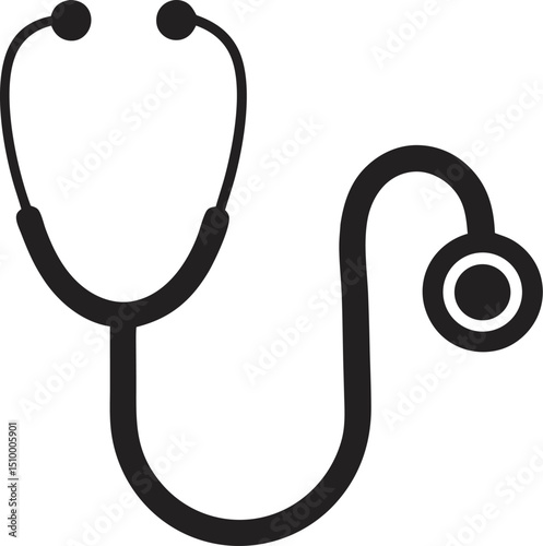 stethoscope silhouette icon