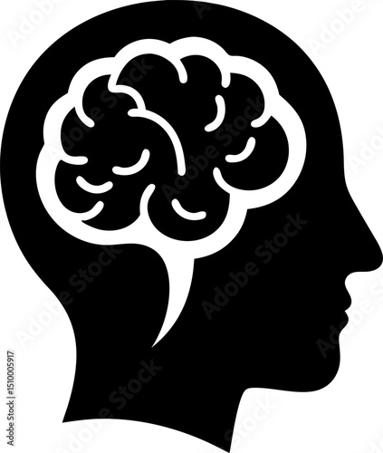 human head with brain