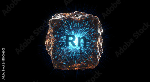 Radon Crystal Emission: An Energetic Burst of Chemical Element Substance