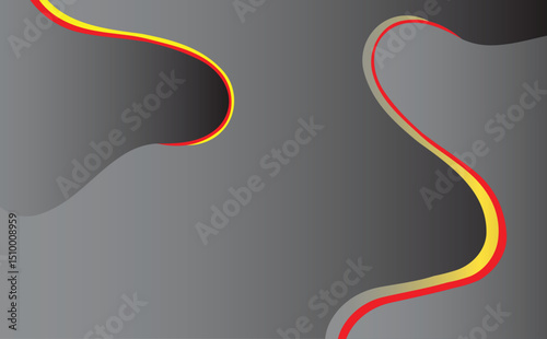 Abstract geometrics  yellow lines pattern on black background. Elegant dark gray color with textured modern design 