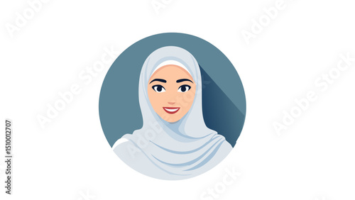 Minimalist Female Hijab Avatar
