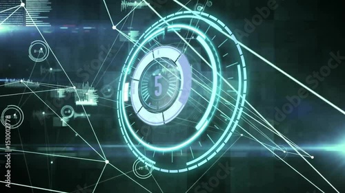 On countdown start ring decrementing from 10 every second HUD nodes pulsing for interface update