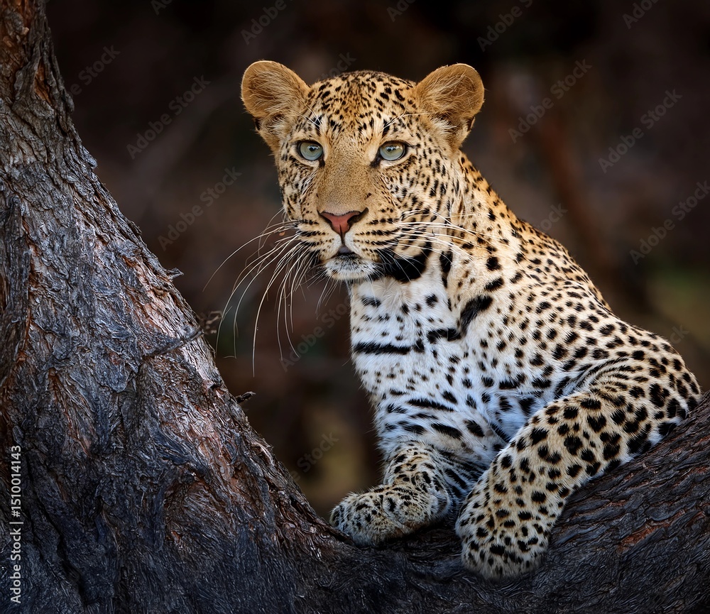 Obraz premium leopard resting on the tree