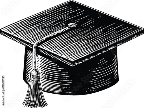 Academic graduation cap with books and diploma, a symbol of educational success