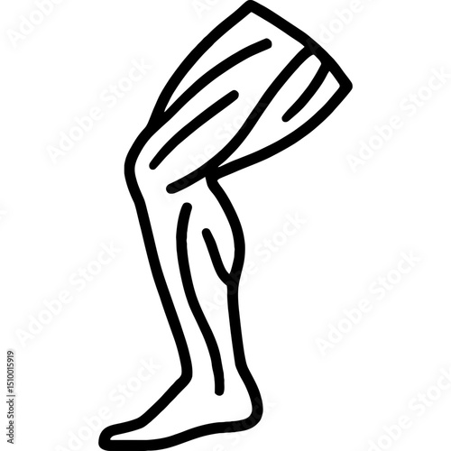 Minimalist muscle leg icon design