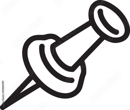 push pin line art stock photos premium quality
