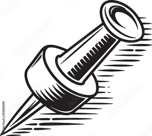 push pin line art stock photos premium quality