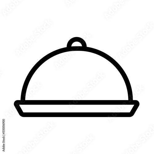 restaurant cloche icon vector illustration. Cuisine vector illustration.