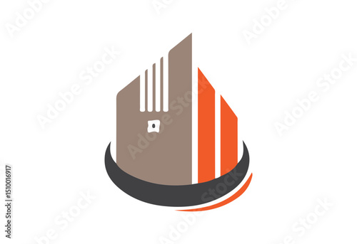 Modern Building Icon Logo Design – Real Estate, Construction, Architecture Art SVG Transparent File for Property Branding and Urban Projects