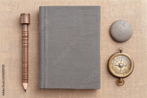 Military Field Journal Layout Showcases Essential Tools for Documentation and Navigation During Operations