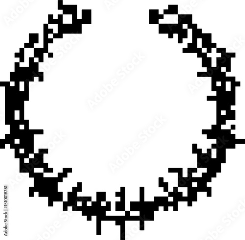 Dark Aesthetic Dithering Graphic Element