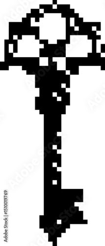 Dark Aesthetic Dithering Graphic Element