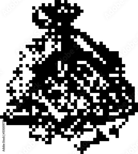 Dark Aesthetic Dithering Graphic Element