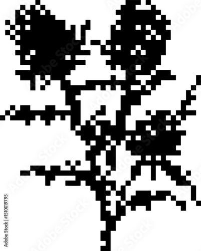 Dark Aesthetic Dithering Graphic Element