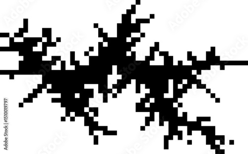 Dark Aesthetic Dithering Graphic Element