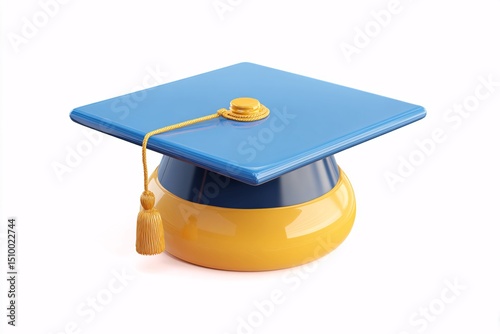 3D graduation cap icon, symbolizing the journey of completing a major academic milestone.