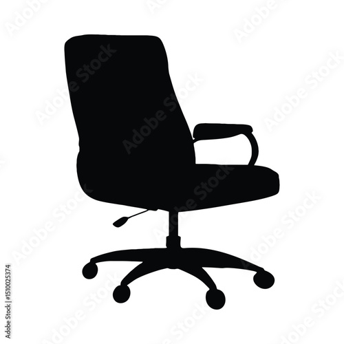 Office chair silhouette side view design