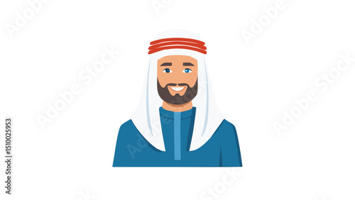 Respectful Arab Leader with Ghutra Artwork

