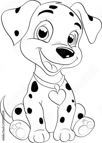 Cute dog coloring pages for kids