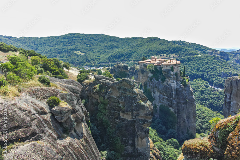 Naklejka premium Panoramic view of Meteora Monasteries, Greece