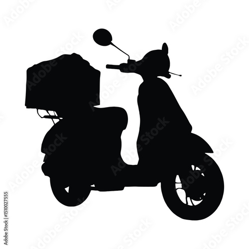 Delivery scooter silhouette vector illustration photo