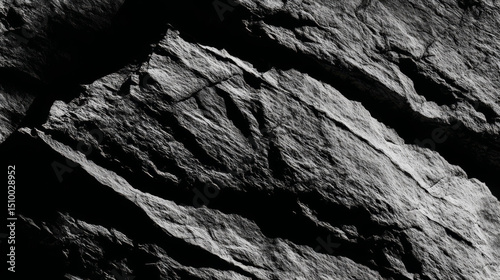 Ancient petroglyphs revealed in rock face during daylight as sunlight creates shadows and highlights unique carvings