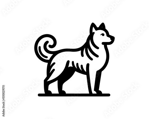 Minimal Dog Logo For Pet Brand Identity