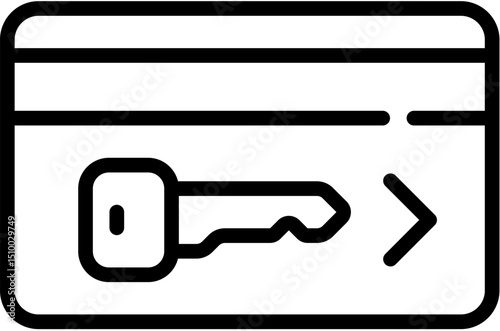 Survey, Key, Passpost, Map, Suitcase, ATM, Shower, Pool, Hotel, Conditioning Air line icon. Vector illustration. Editable stroke. stock illustration
