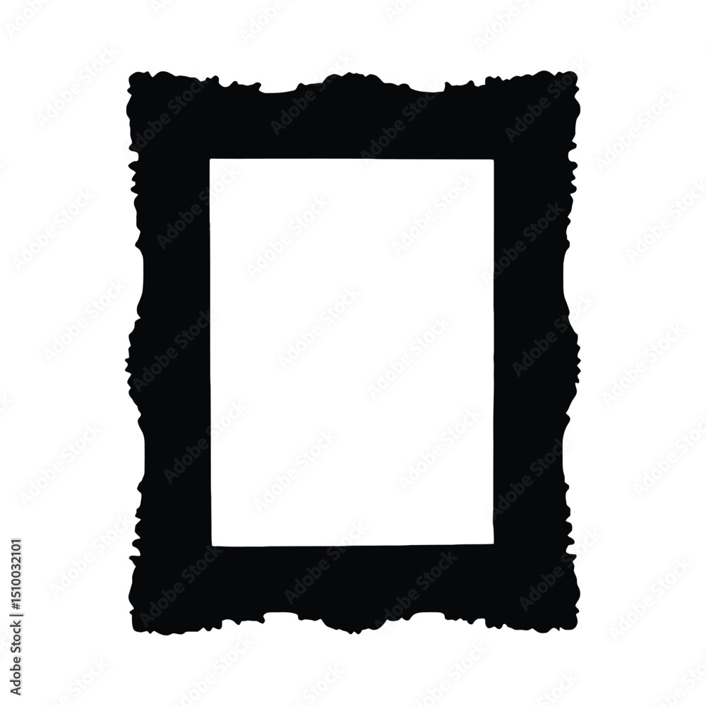 Obraz premium Ornate picture frame silhouette