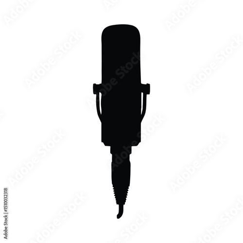 Vintage microphone silhouette design