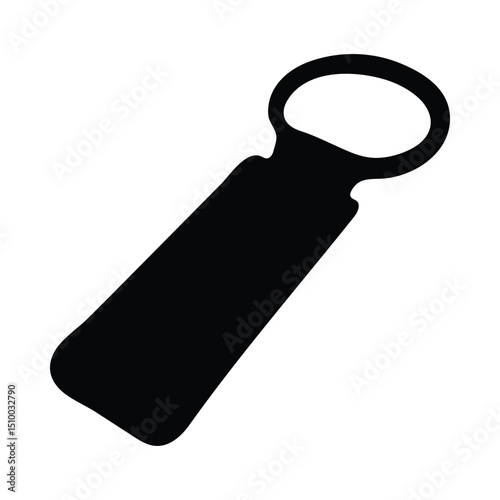 Bottle opener silhouette icon graphic