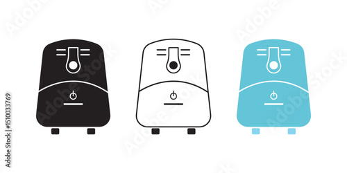 air fryer icon, air fryer line art - simple line art of air fryer, perfect for air fryer logos and icons