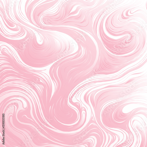 Pink Marble Fluid Texture Background. Soft Pastel Abstract Pattern with Swirls and Waves. Elegant Liquid Ink Design for Wallpaper, Branding, Packaging, and Fashion Projects. Vector illustration