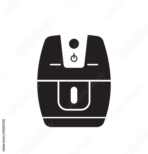 Flat Line Air Fryer Icon A Simple and Modern Kitchen Appliance Illustration.