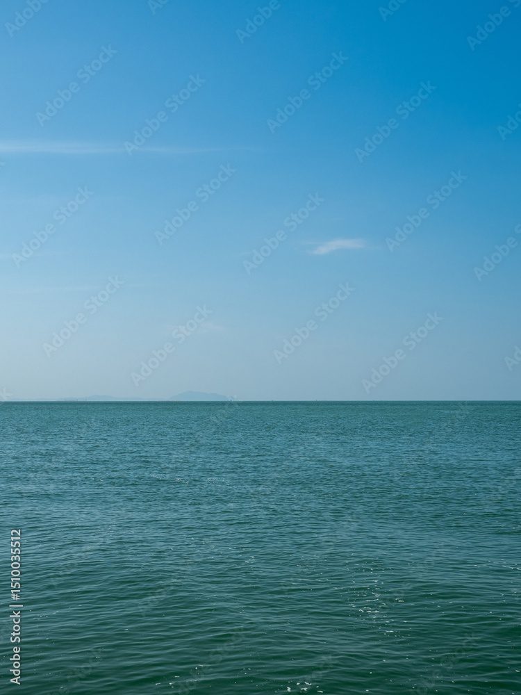 Photography open sea island view landscape beautiful summer vertical horizon cloud clean and blue sky background air fresh calm nature ocean wave water no body travel holiday on sun day time Photography open sea island view landscape beautiful summer vertical horizon cloud clean and blue sky background air fresh calm nature ocean wave water no body travel holiday on sun day time