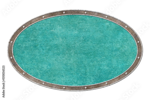 oval vintage board isolated on white background