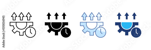 Productivity Icon Set Multiple Style Collection
