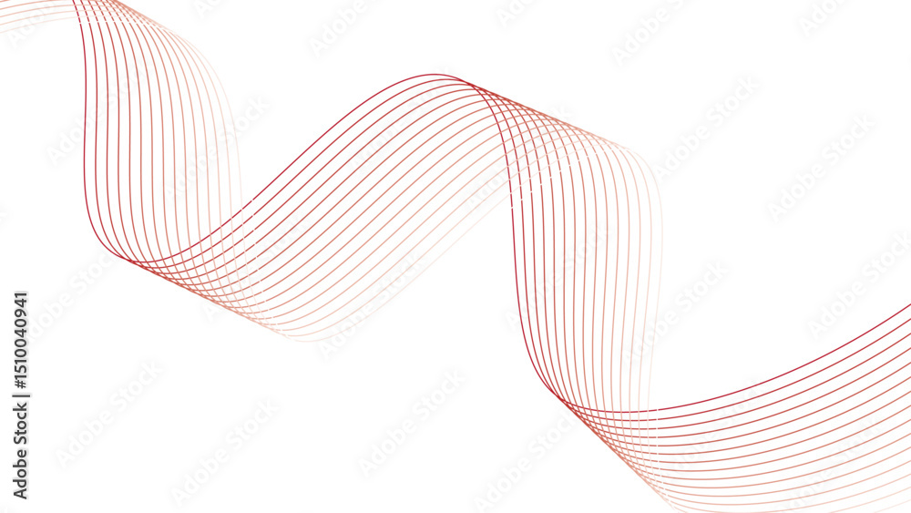 Fototapeta premium Transparent PNG available Modern abstract glowing wave background. Modern abstract wave with colorful background. Dynamic wave pattern. Futuristic technology concept. Vector illustration
